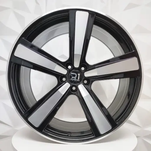 [218503F] RIN 21X9.5 5-112 R1 SPORT FBX343-21 BLACK MACHINE FACE ET26 CB66.6